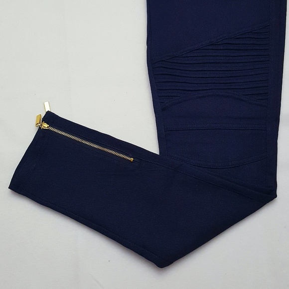 **Last Pair! L/XL** Stretchy Navy Moto Pants! - Picture 2 of 2